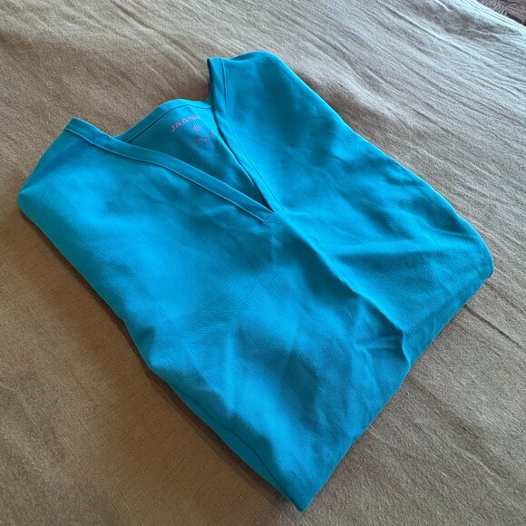 Jaanuu Women's Scrub Top AQUA - Picture 1 of 9